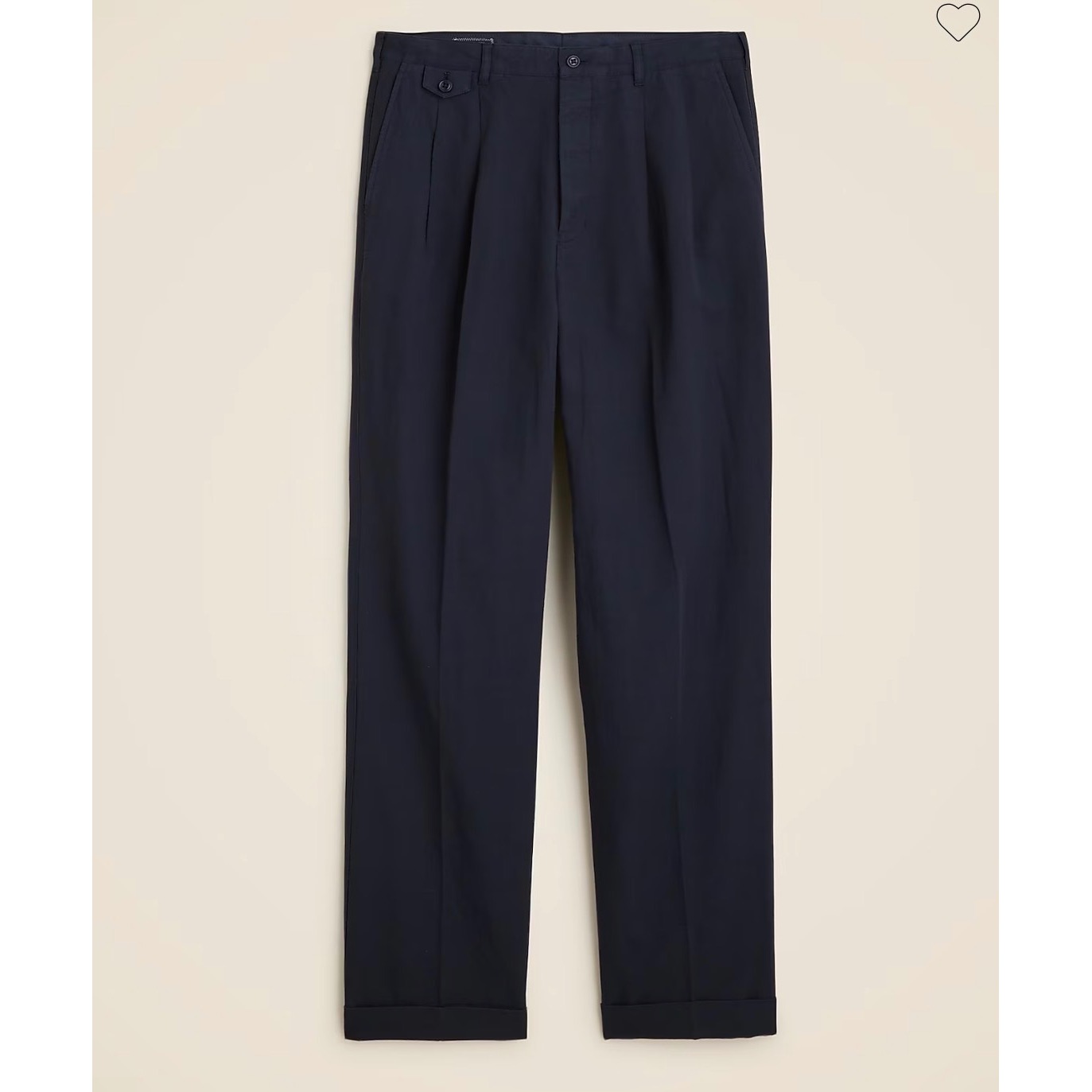 J.Crew Crosby Classic-Fit Suit Pant In Garment-Dyed Italian Cotton-Linen Sz 33